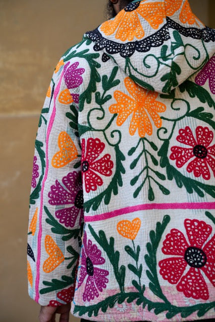 Suzani Kantha Hoodie I