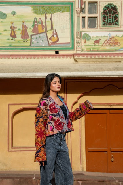 Suzani Kantha Cropped Jacket I
