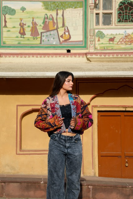 Suzani Kantha Cropped Jacket I