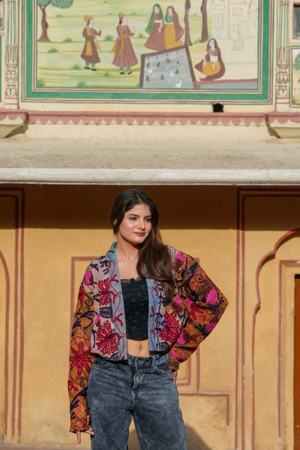 Suzani Kantha Cropped Jacket I