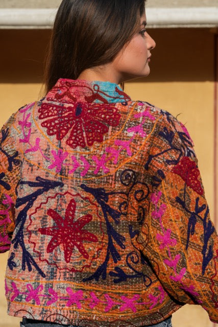 Suzani Kantha Cropped Jacket I