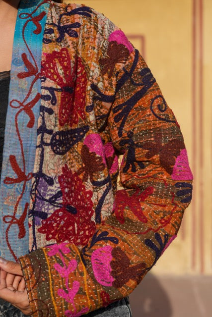 Suzani Kantha Cropped Jacket I
