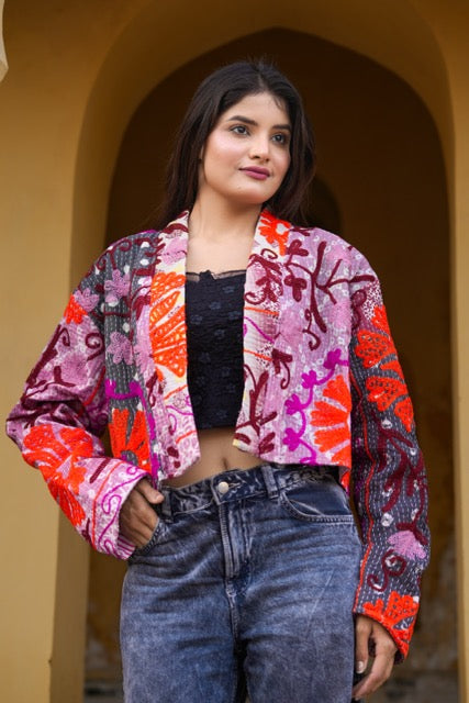 Suzani Kantha Cropped Jacket II