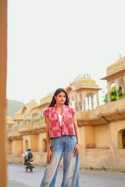 Embroidered Cropped Vest II