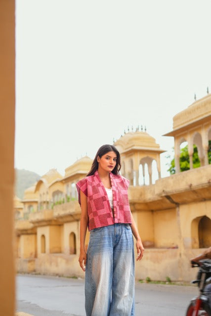 Embroidered Cropped Vest II