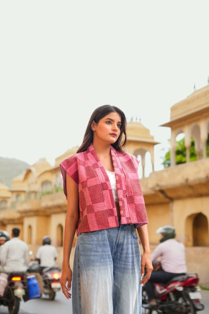 Embroidered Cropped Vest II