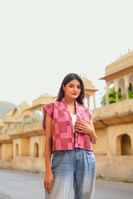 Embroidered Cropped Vest II
