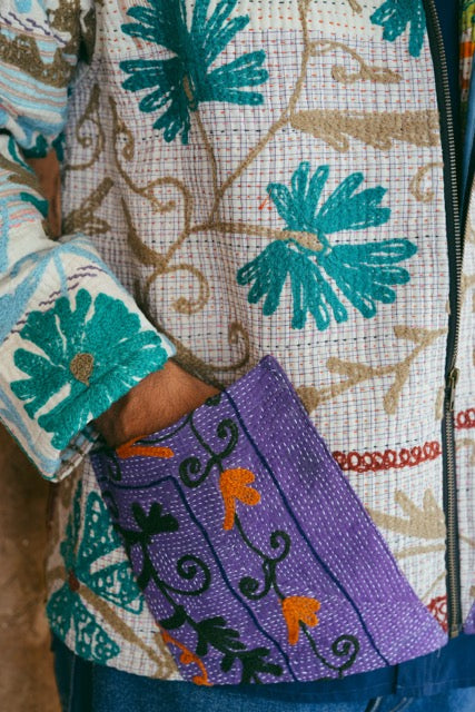 Suzani Kantha Hoodie IV