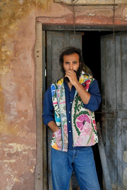 Suzani Kantha Hoodie Vest I