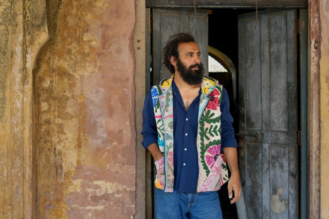 Suzani Kantha Hoodie Vest I