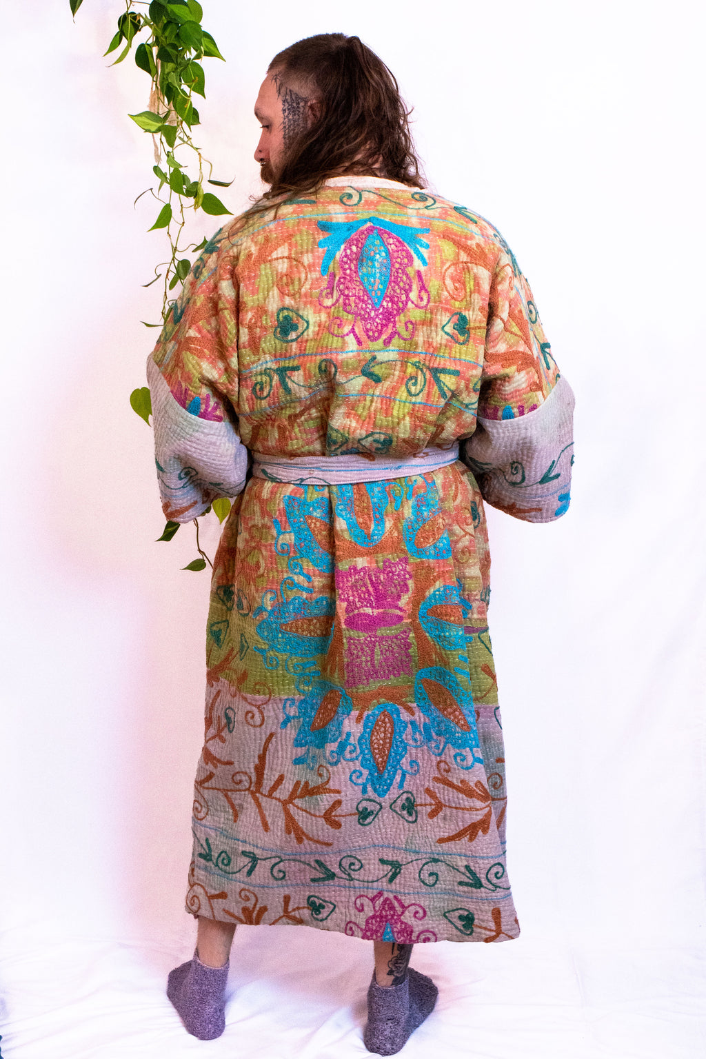 Suzani Kantha Oversized Kaftan Robe XI