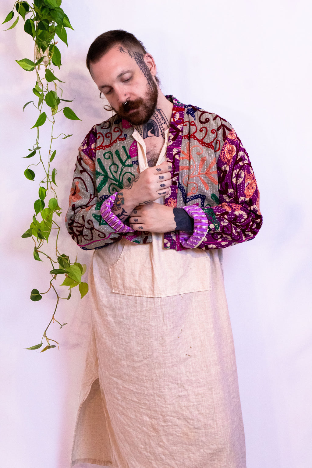 Suzani Kantha Cropped Jacket III