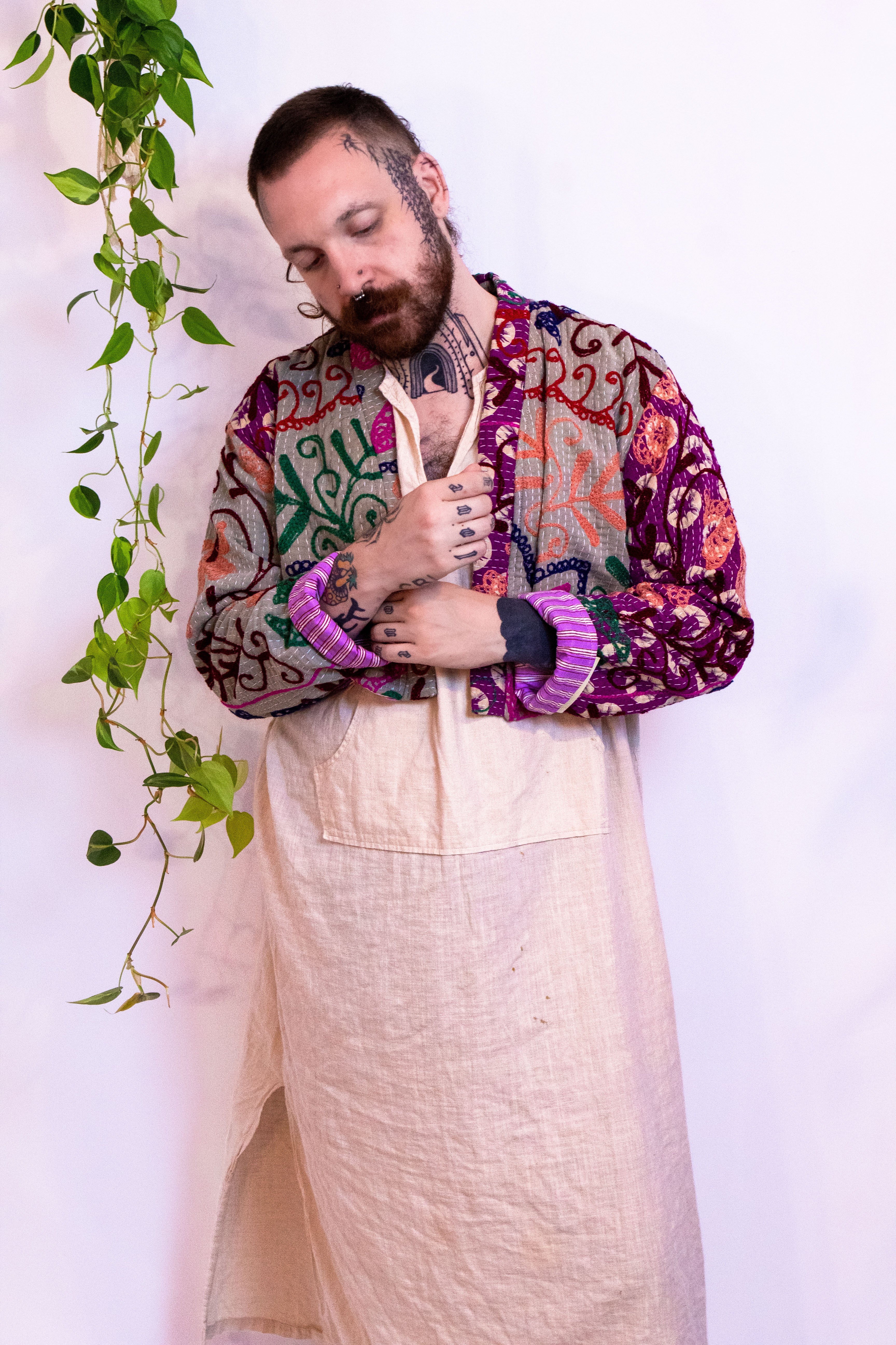 Suzani Kantha Cropped Jacket III
