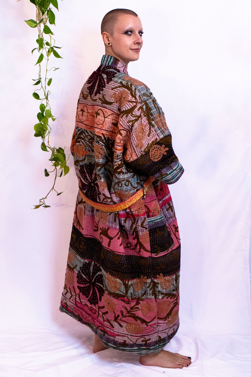 Suzani Kantha Oversized Kaftan Robe X