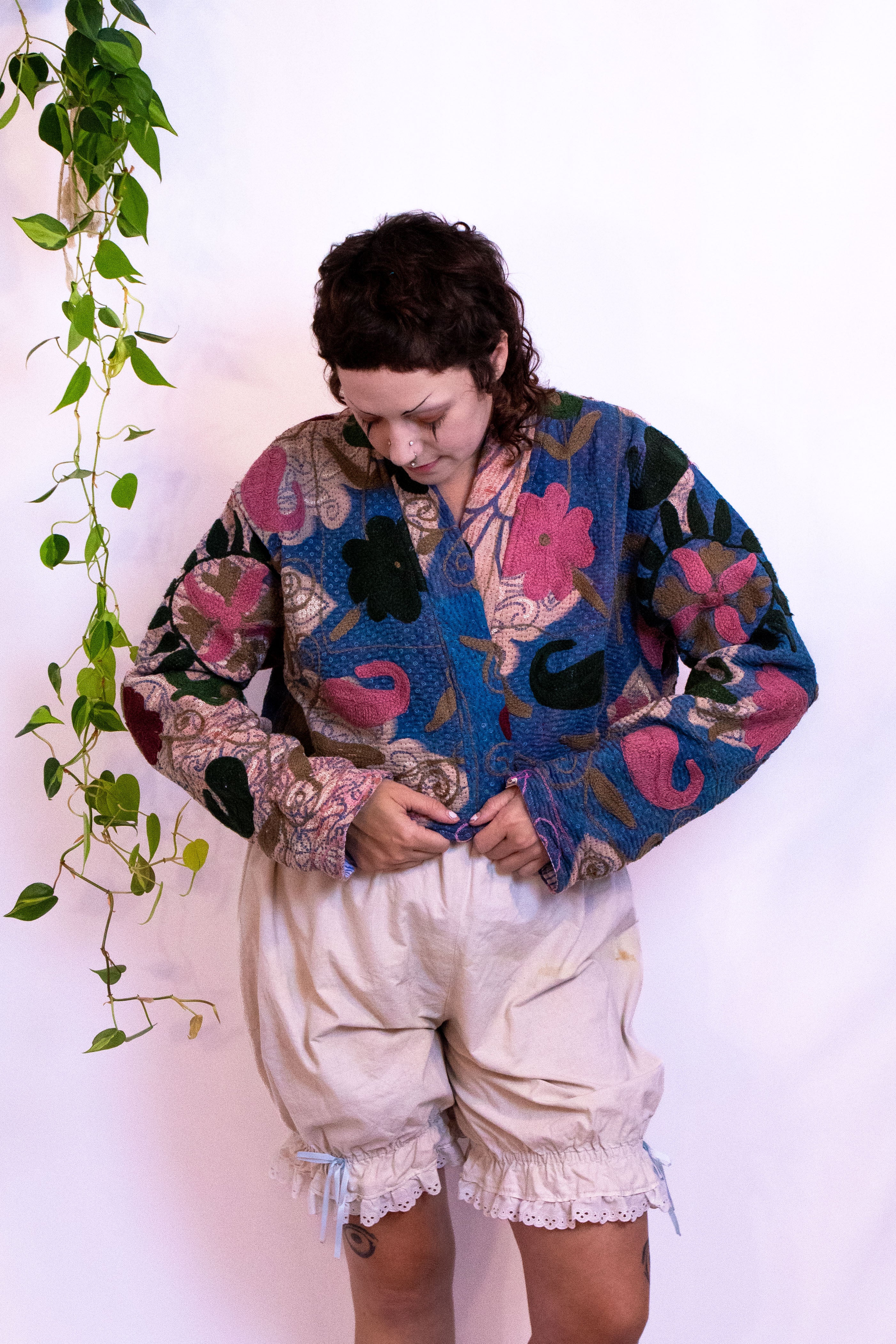 Suzani Kantha Cropped Jacket IV