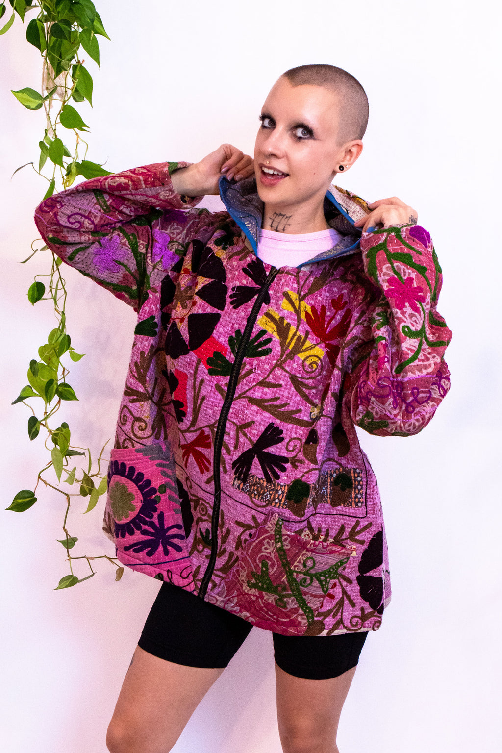 Suzani Kantha Hoodie VII