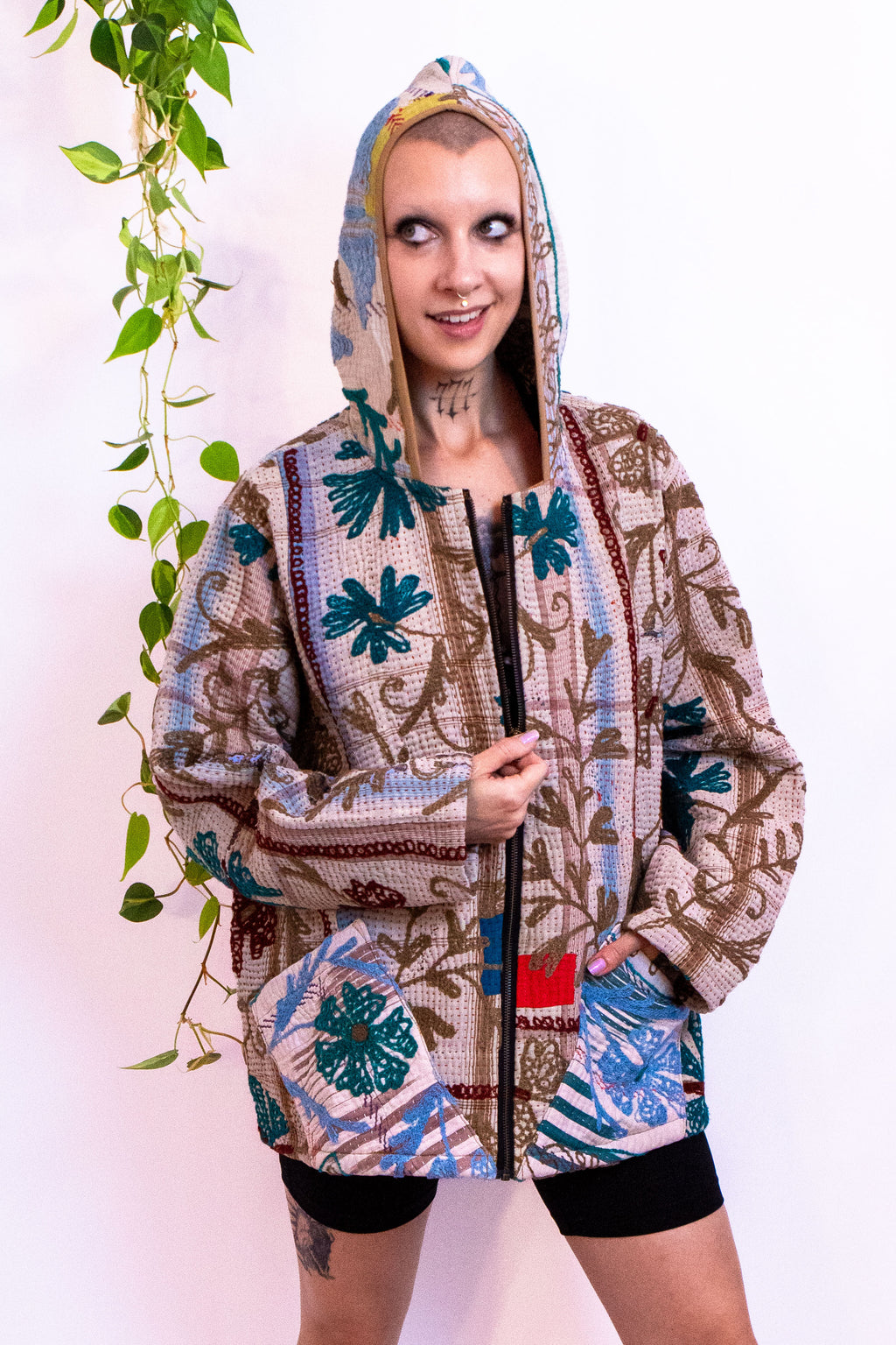 Suzani Kantha Hoodie IX