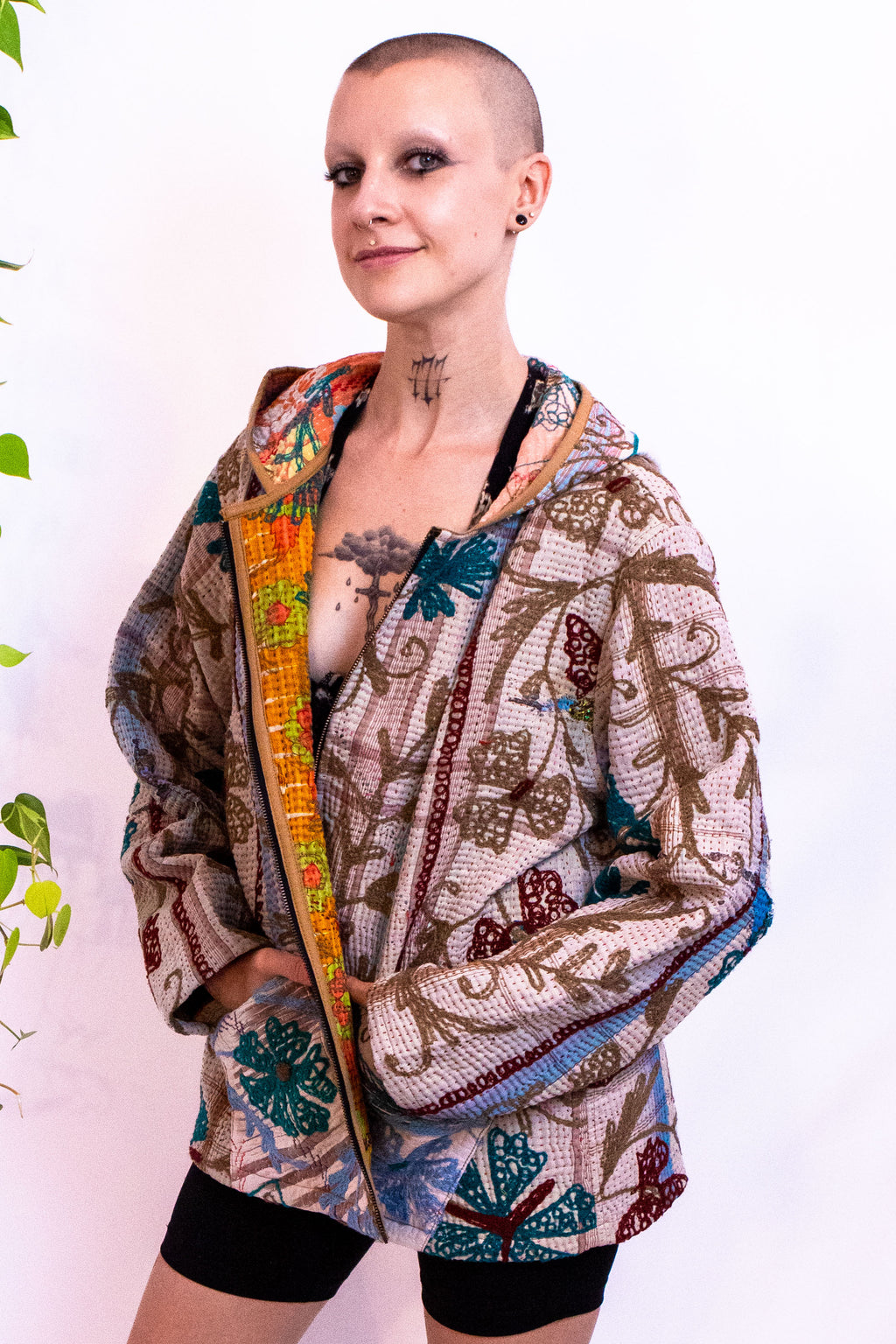 Suzani Kantha Hoodie IX