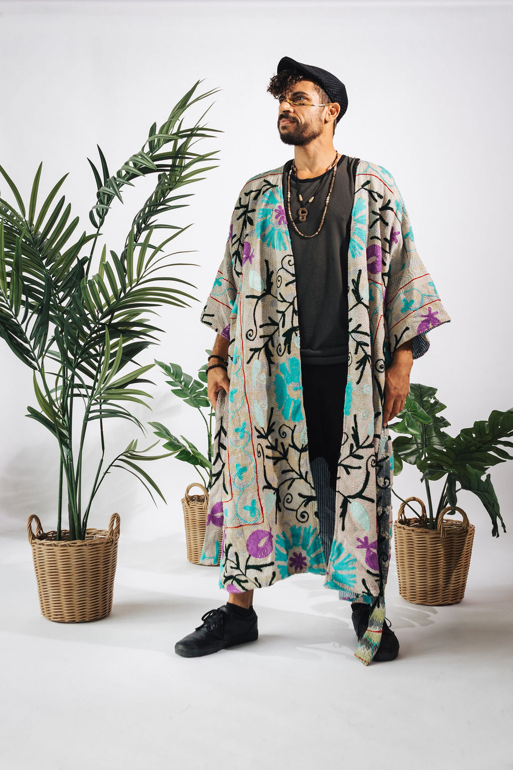 Suzani Kantha Oversized Kaftan Robe VI