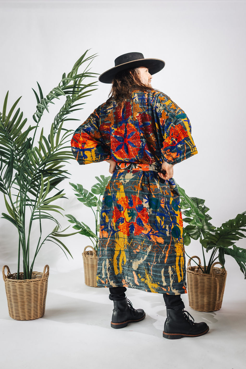 Suzani Kantha Oversized Kaftan Robe IX