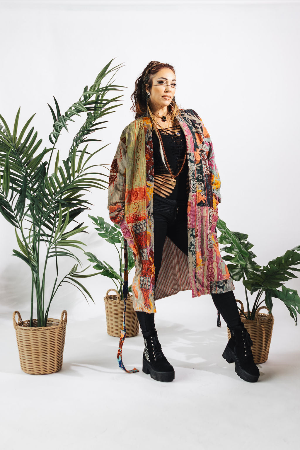 Suzani Kantha Midi Robe X