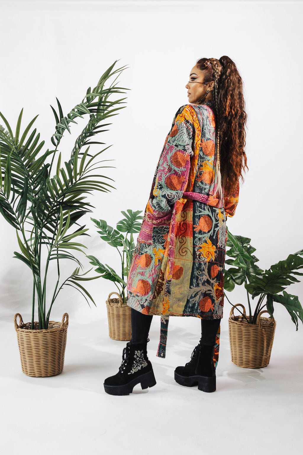 Suzani Kantha Midi Robe X