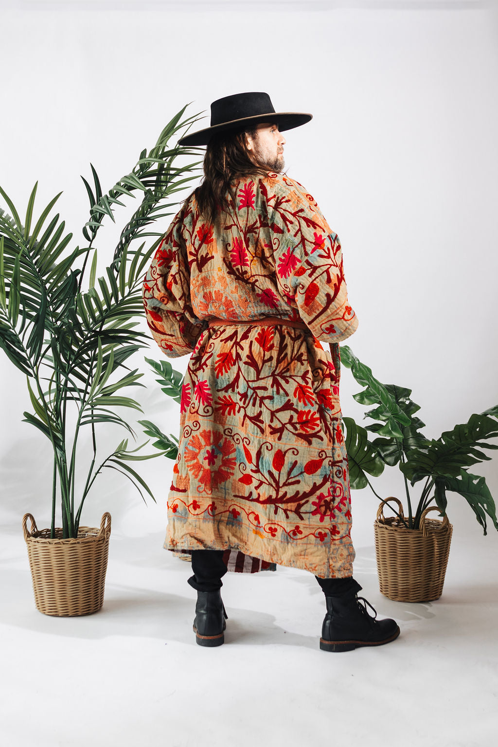 Suzani Kantha Oversized Kaftan Robe XII