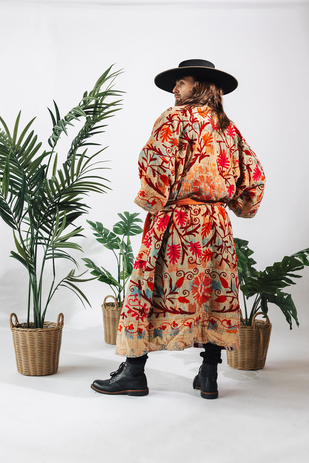 Suzani Kantha Oversized Kaftan Robe XII