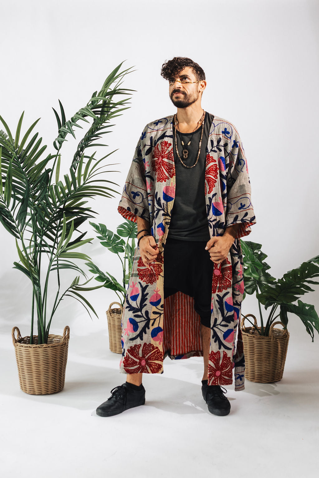 Suzani Kantha Oversized Kaftan Robe XI