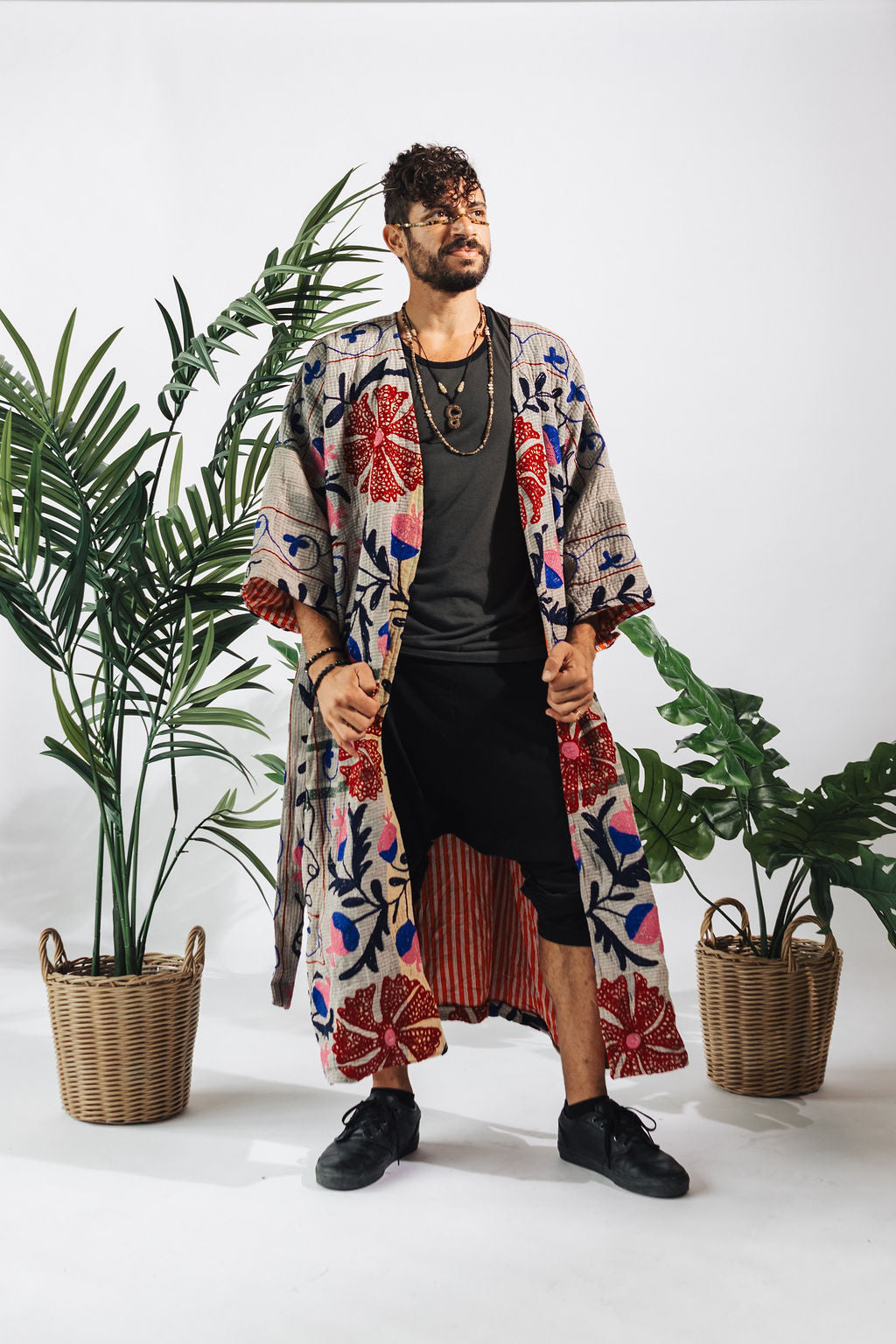 Suzani Kantha Oversized Kaftan Robe XI