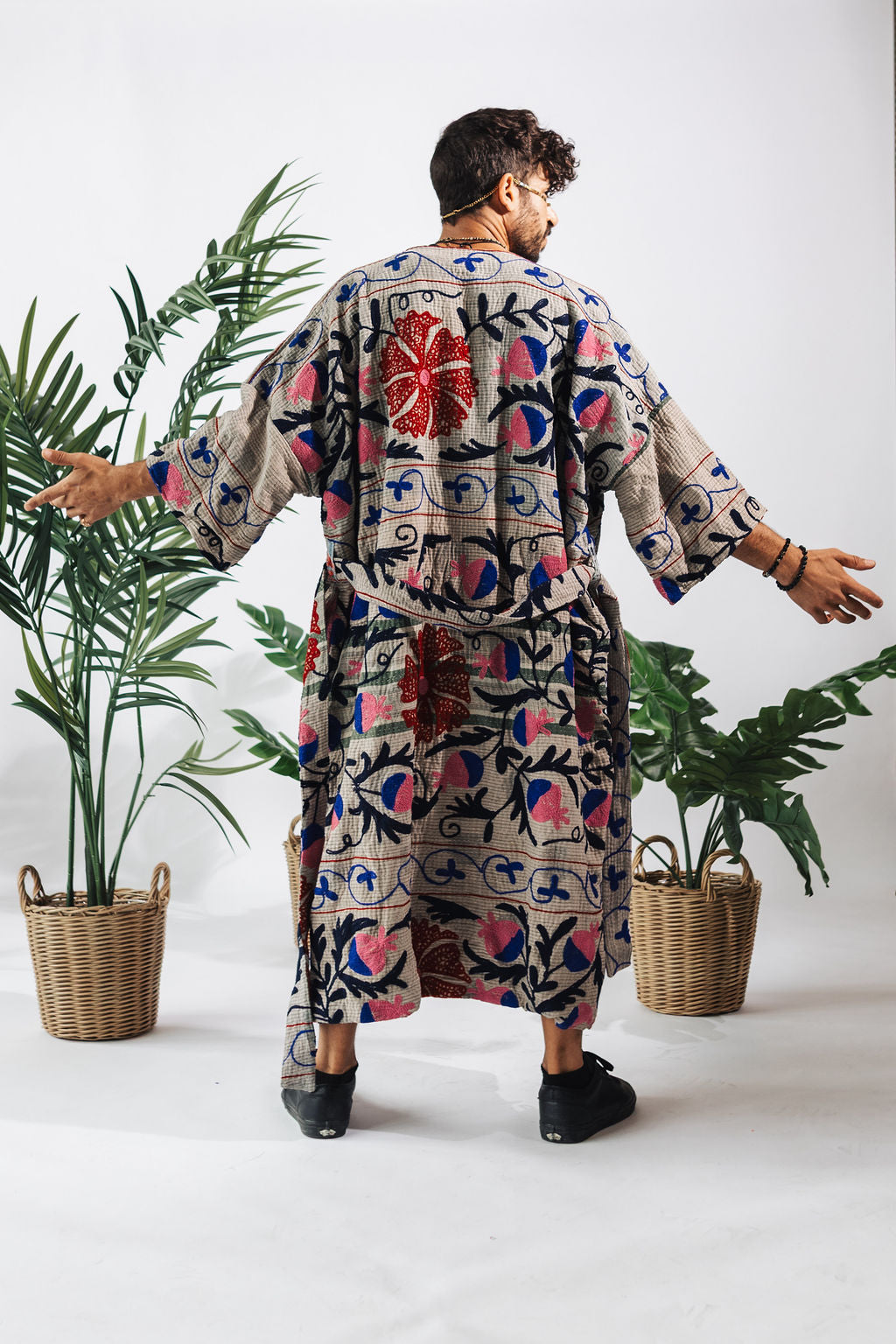 Suzani Kantha Oversized Kaftan Robe XI