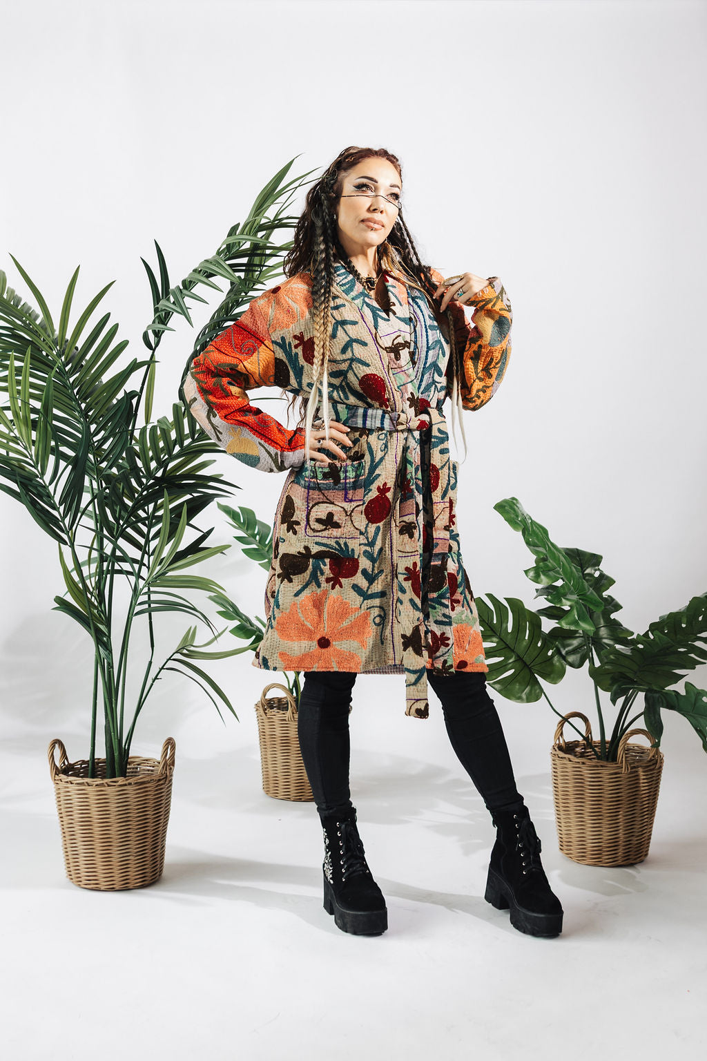 Suzani Kantha Midi Robe VII