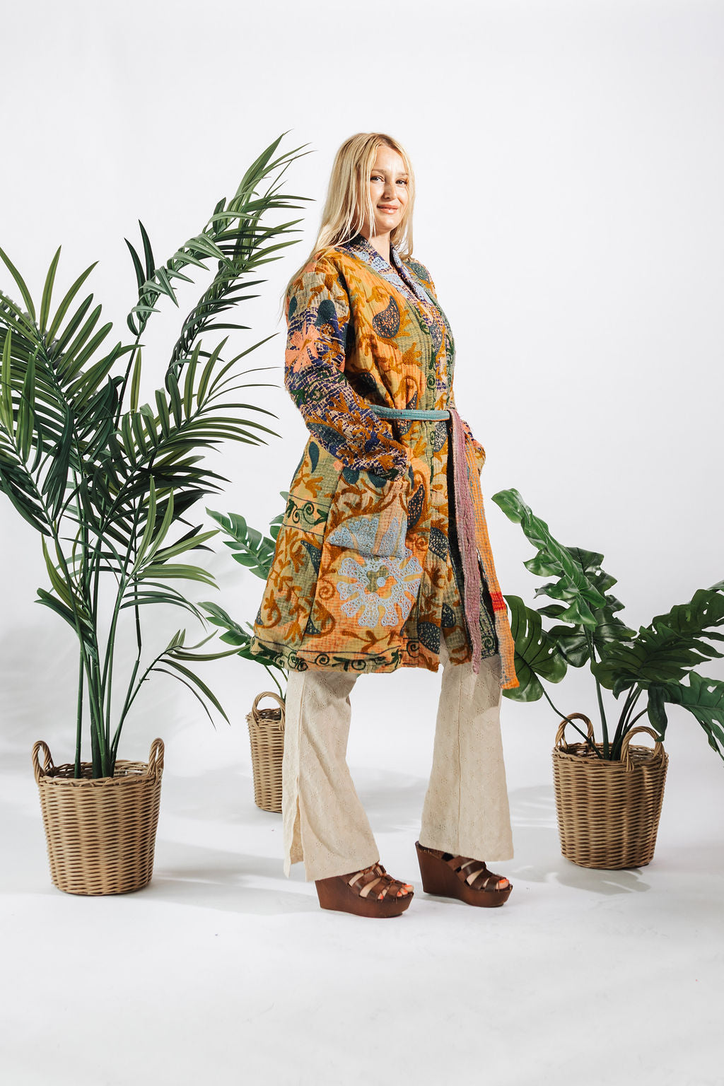 Suzani Kantha Midi Robe VIII