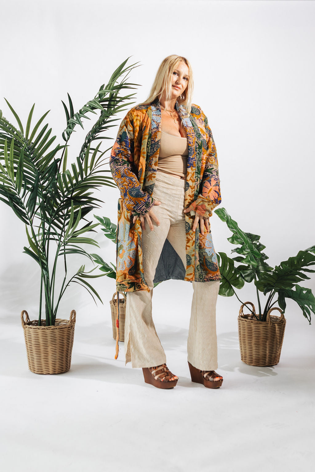 Suzani Kantha Midi Robe VIII