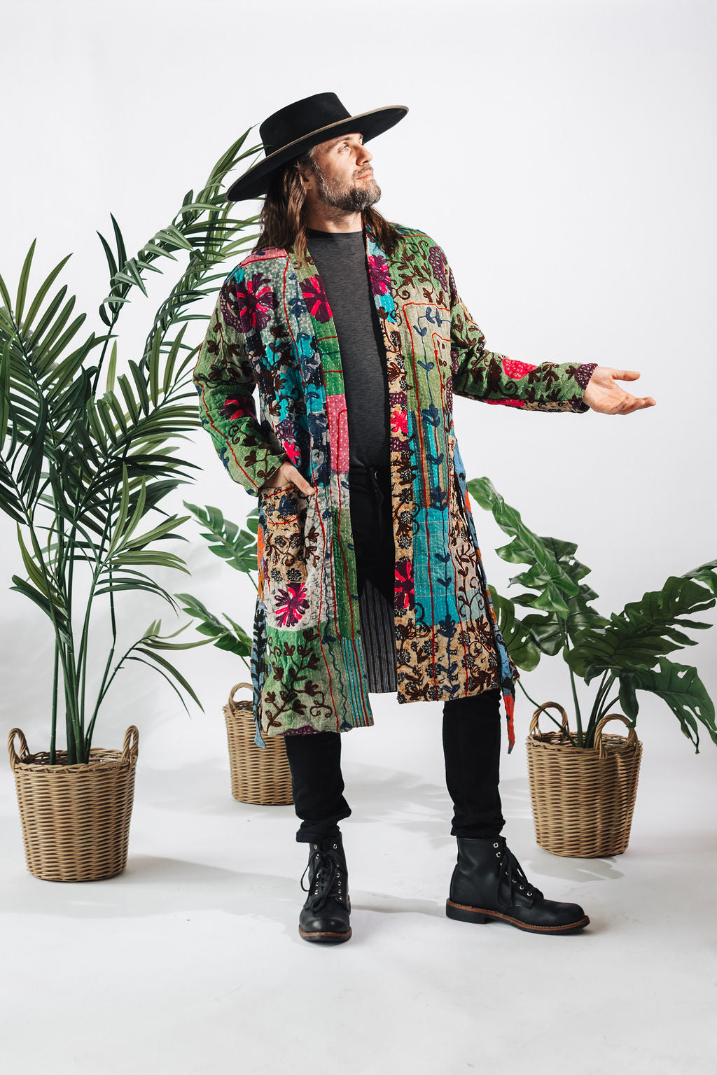 Suzani Kantha Midi Robe IX