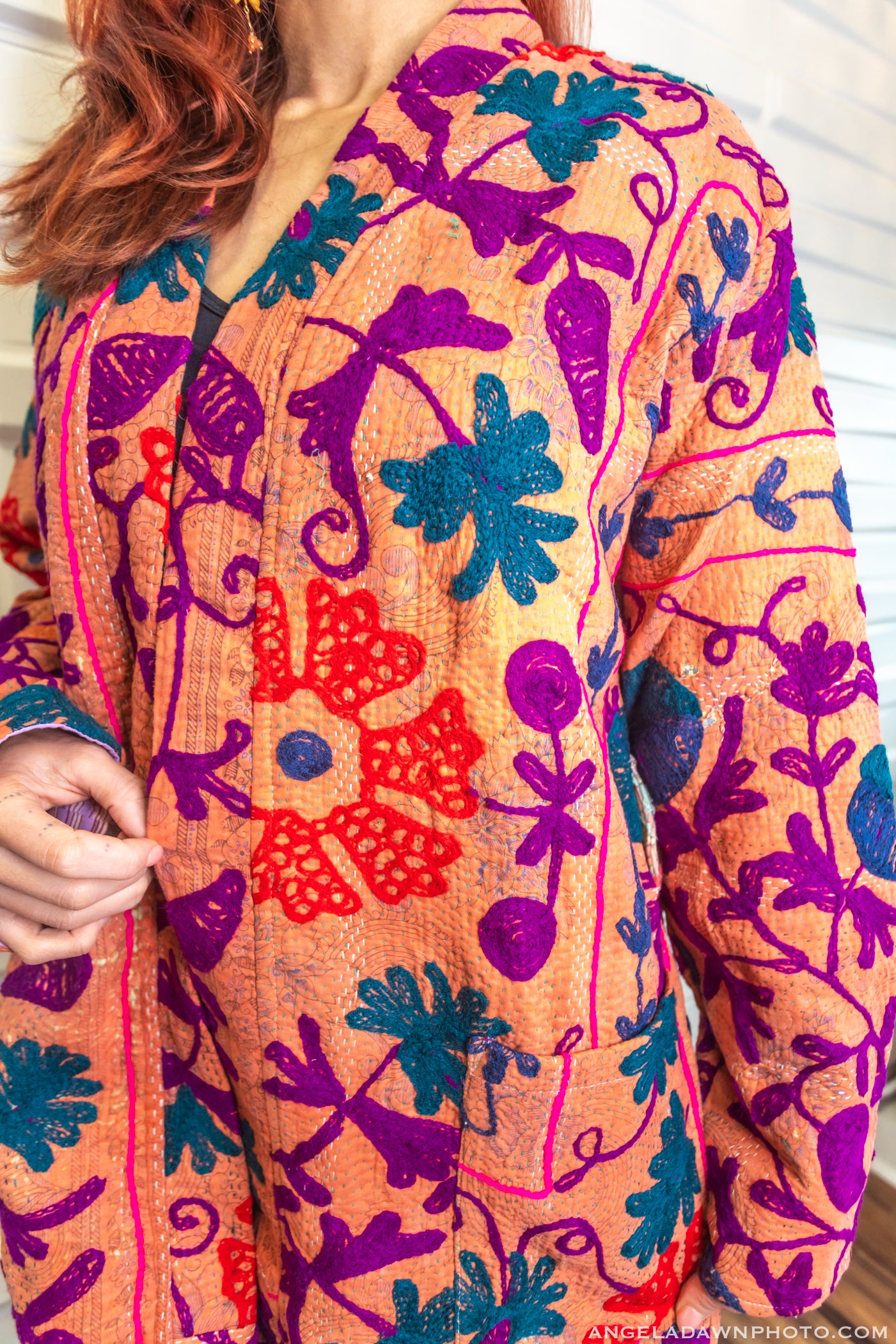 Suzani Kantha Midi Robe I