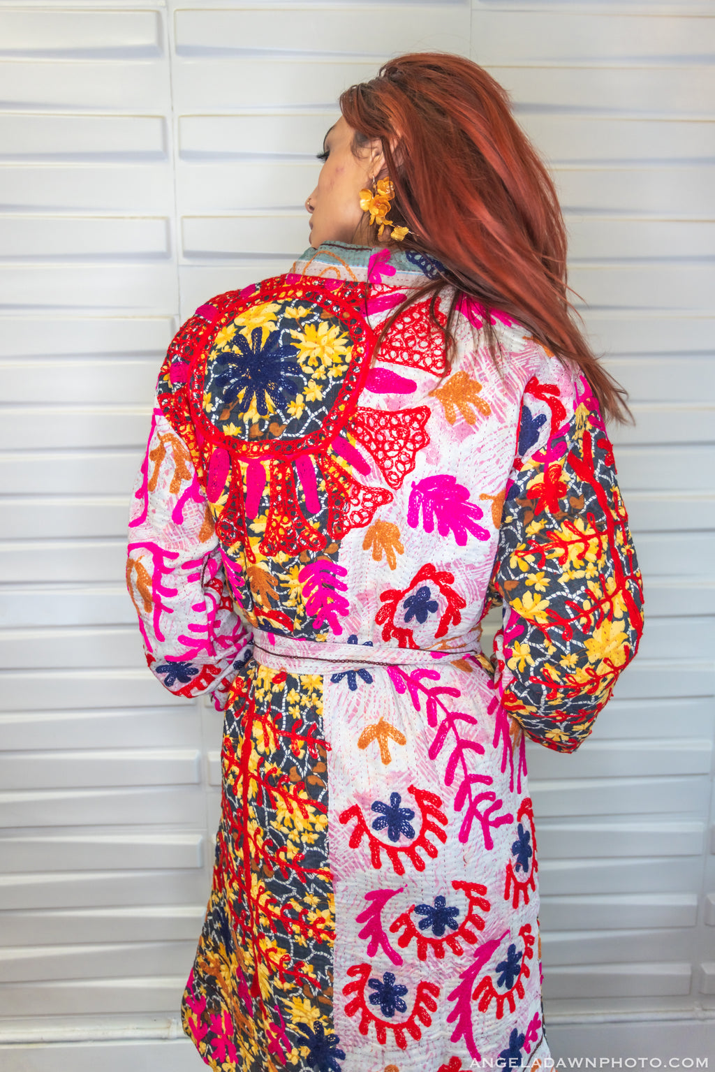 Suzani Kantha Midi Robe VI