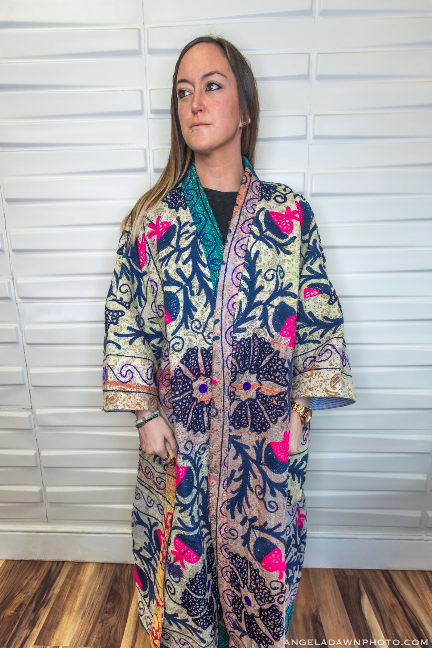 Suzani Kantha Oversized Kaftan Robe IV