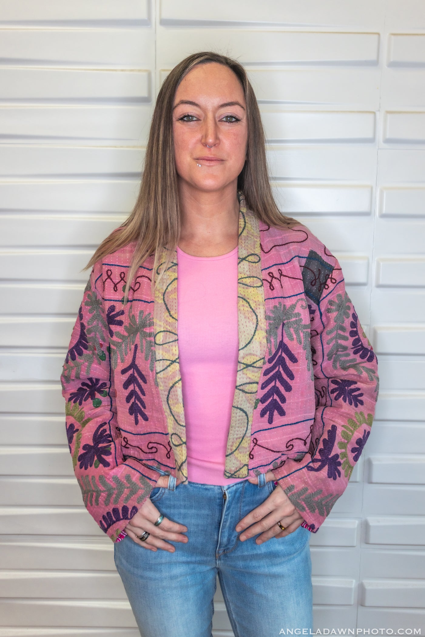 Suzani Kantha Crop Jacket IV