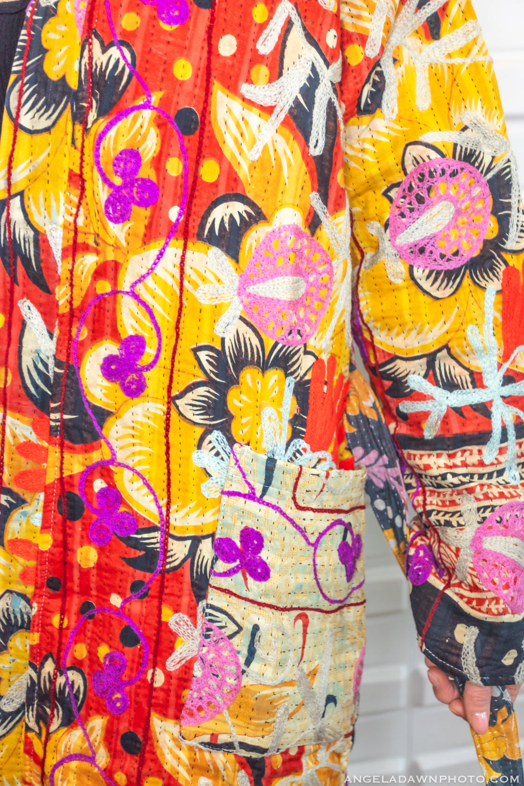 Suzani Kantha Midi Robe VIII