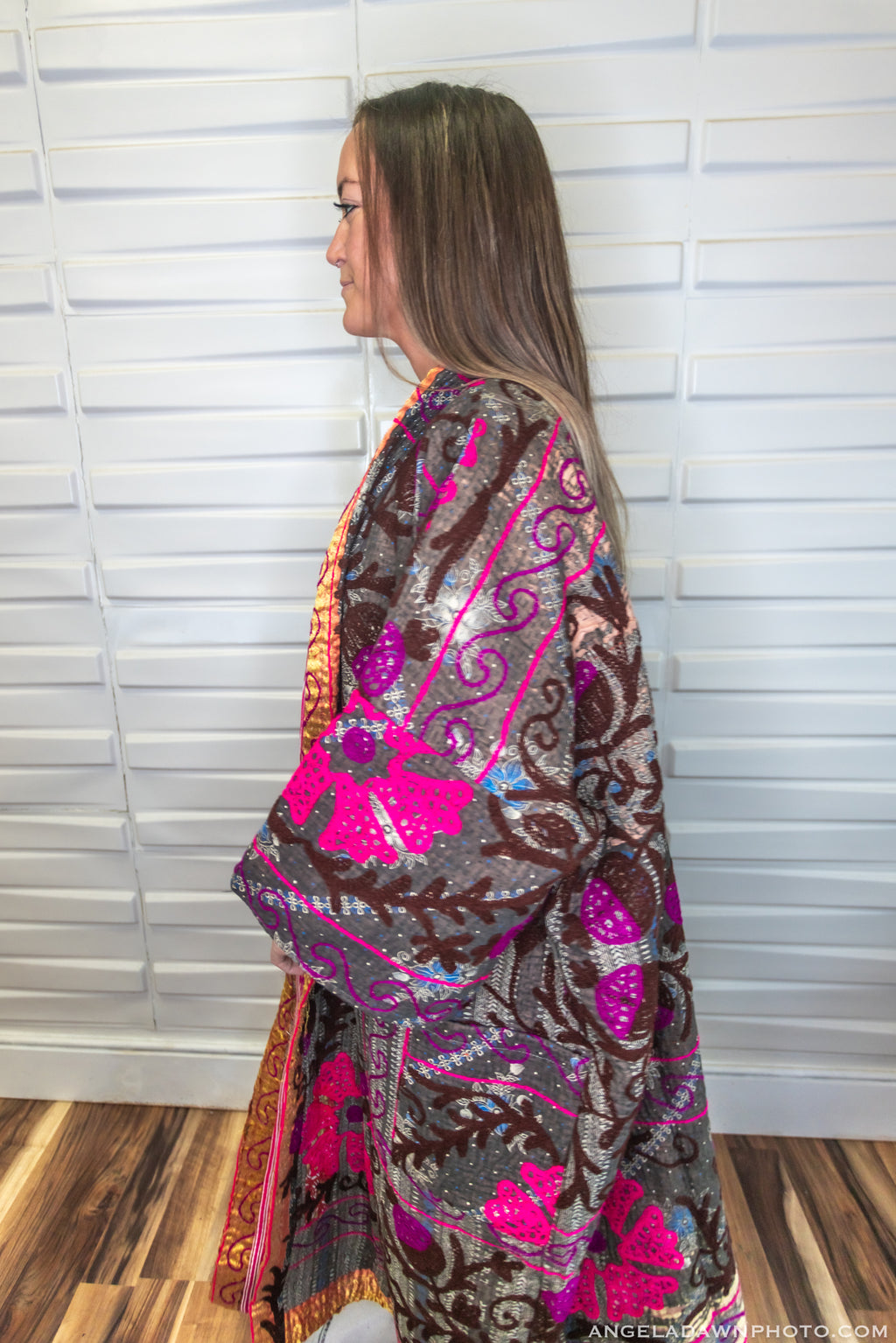 Suzani Kantha Oversized Kaftan Robe I