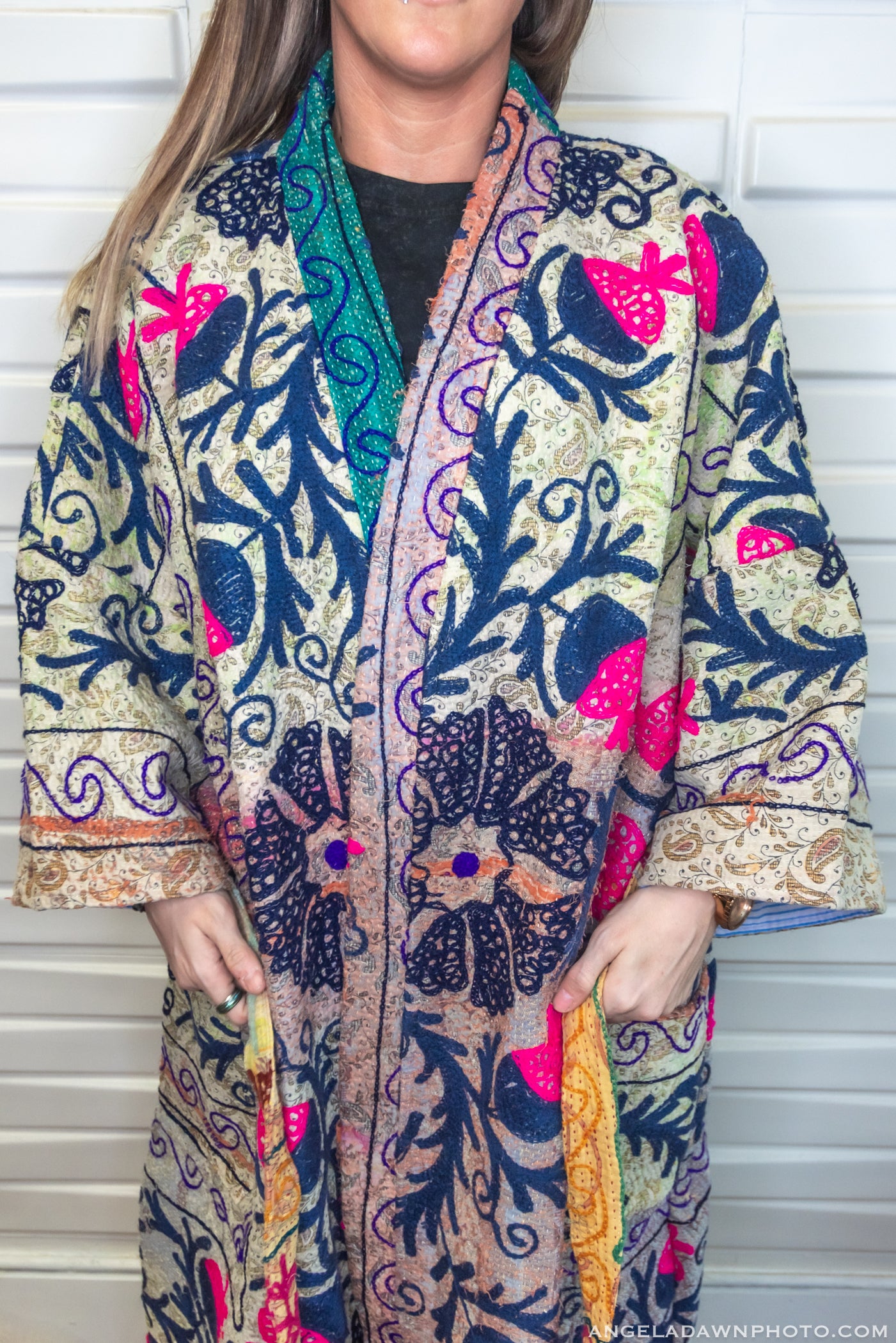 Suzani Kantha Oversized Kaftan Robe IV