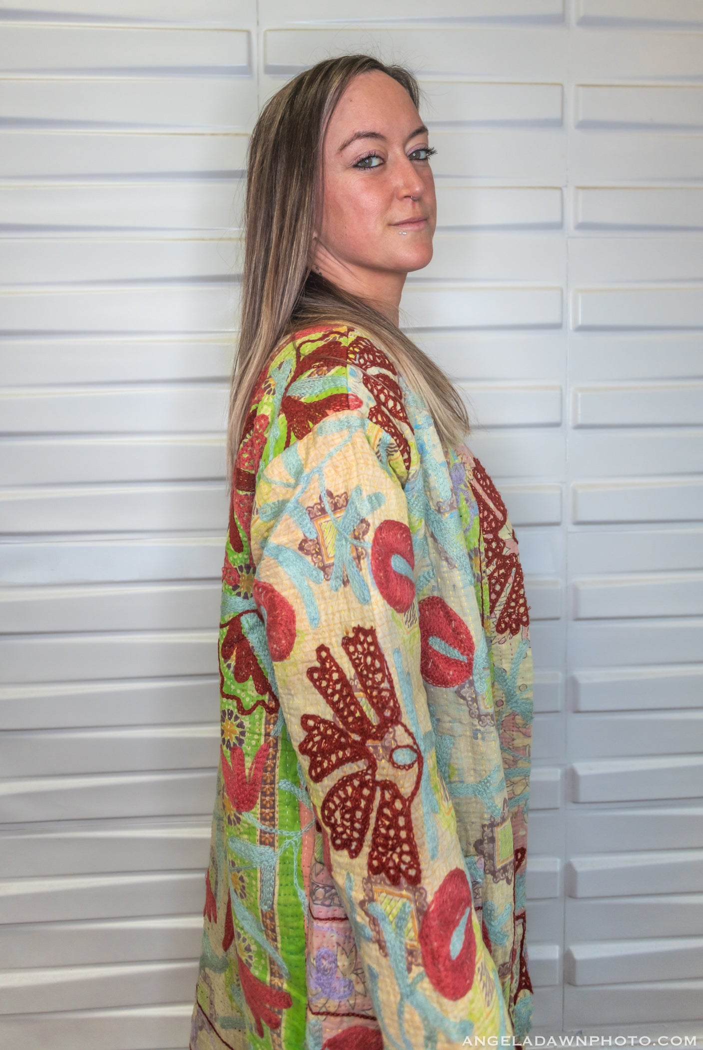 Suzani Kantha Midi Robe VII