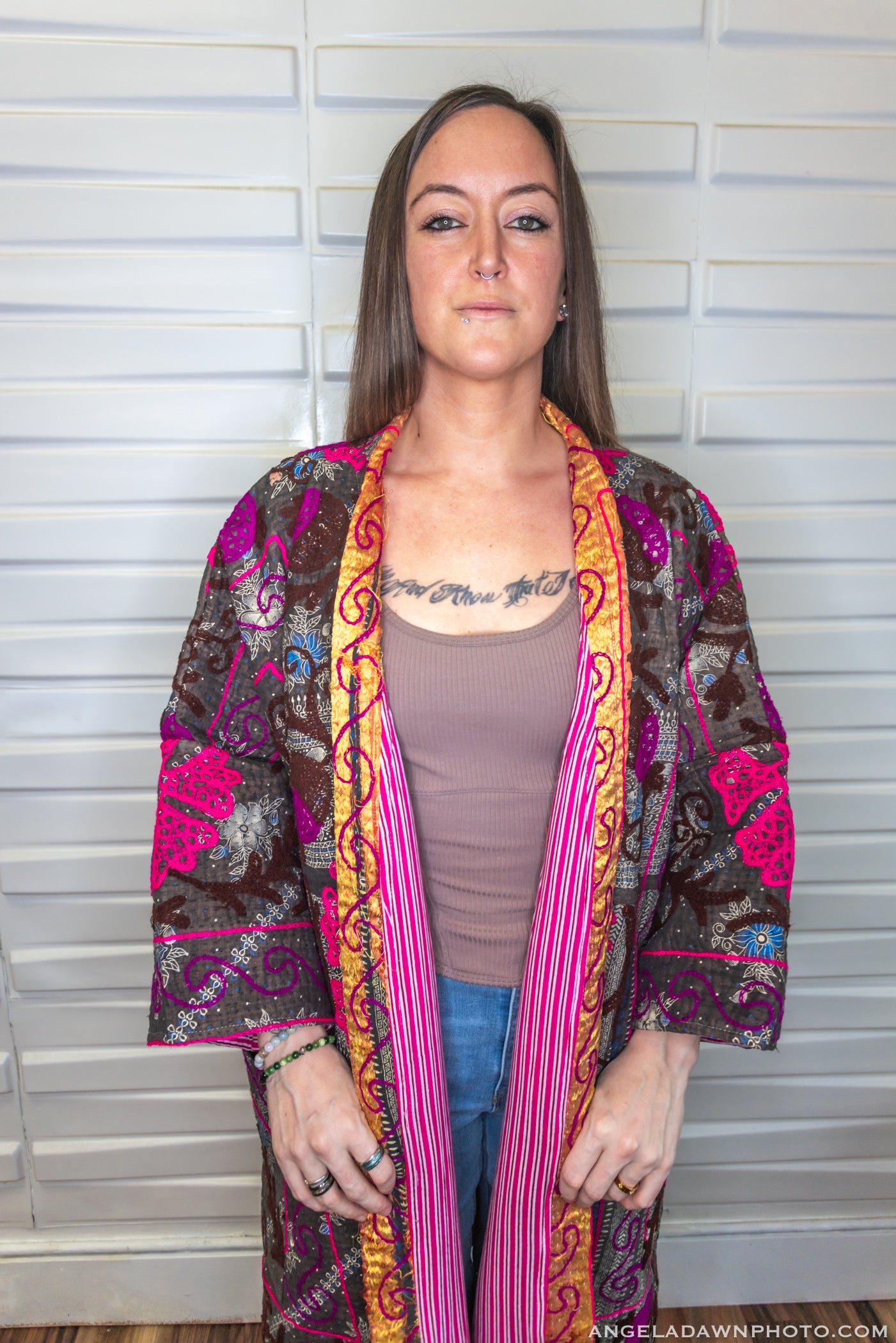 Suzani Kantha Oversized Kaftan Robe I