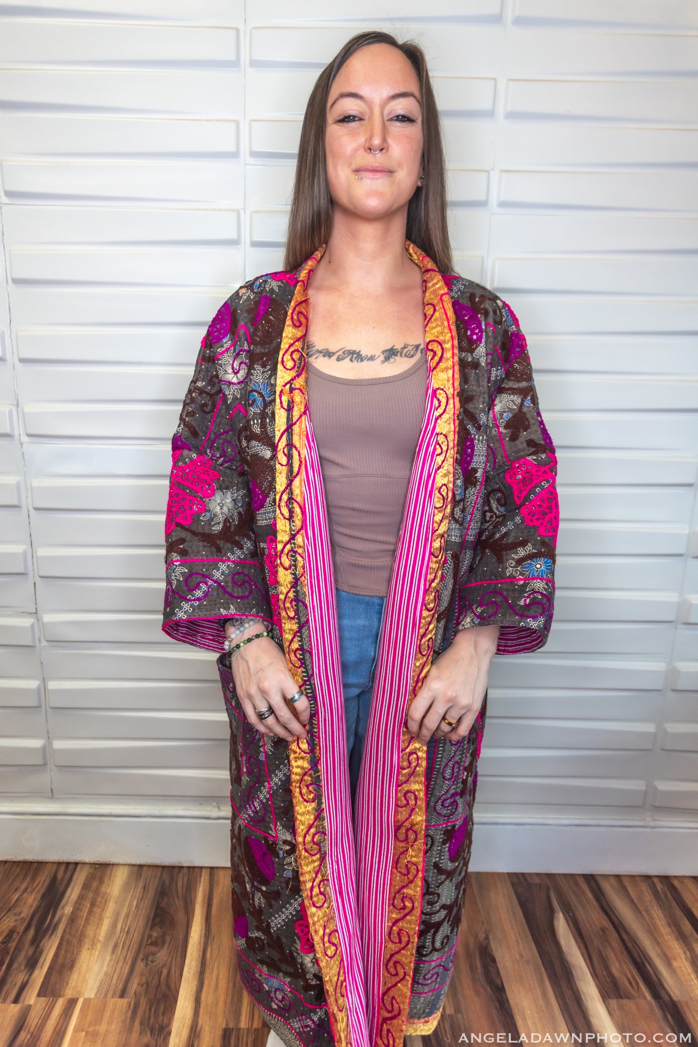 Suzani Kantha Oversized Kaftan Robe I
