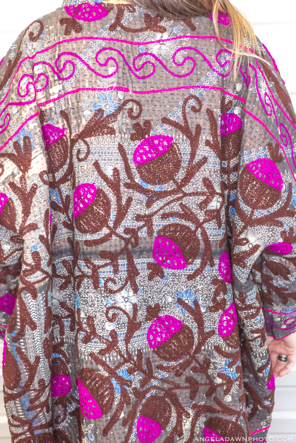 Suzani Kantha Oversized Kaftan Robe I