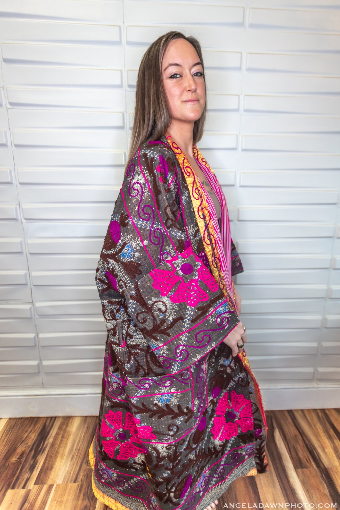 Suzani Kantha Oversized Kaftan Robe I