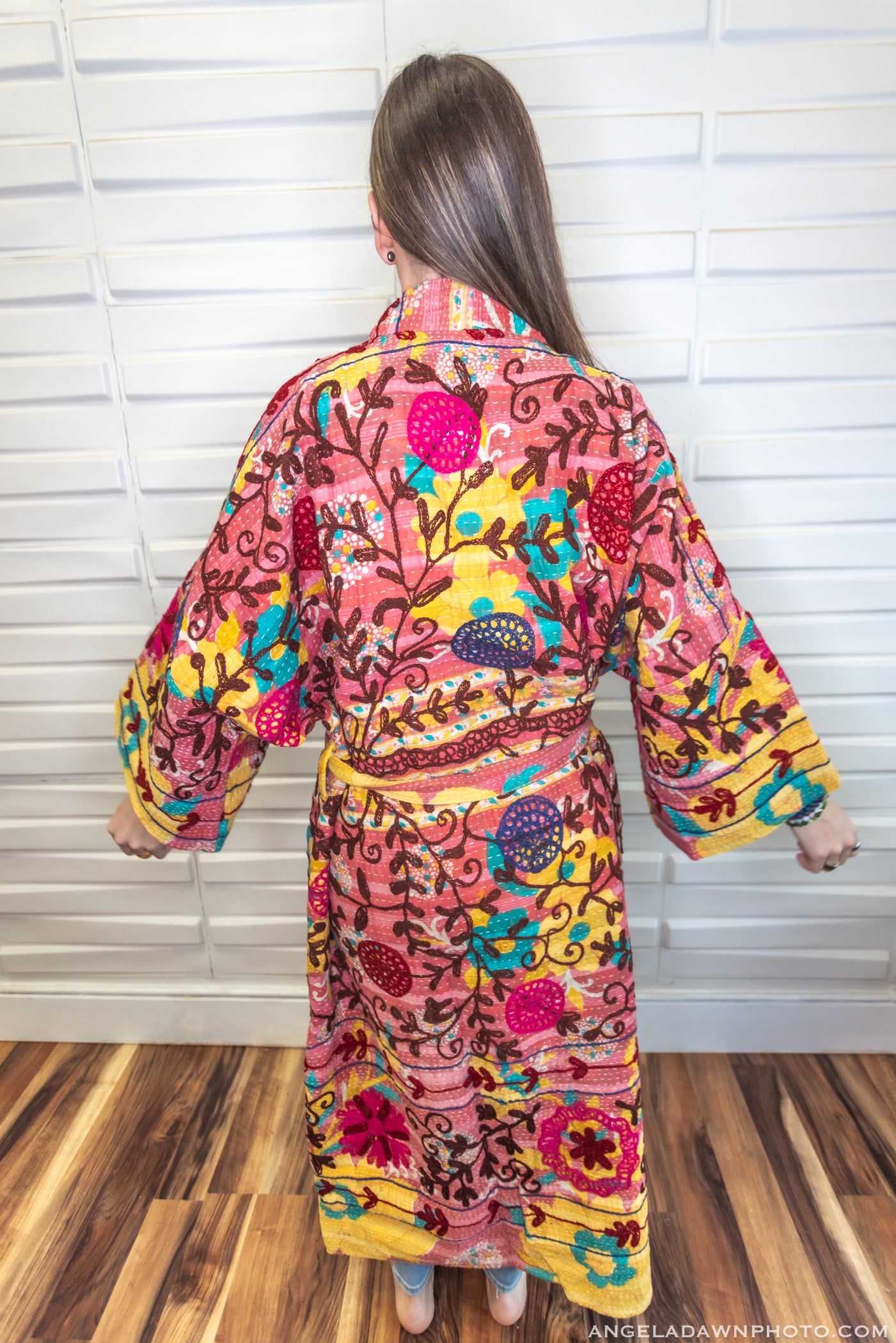 Suzani Kantha Oversized Kaftan Robe V