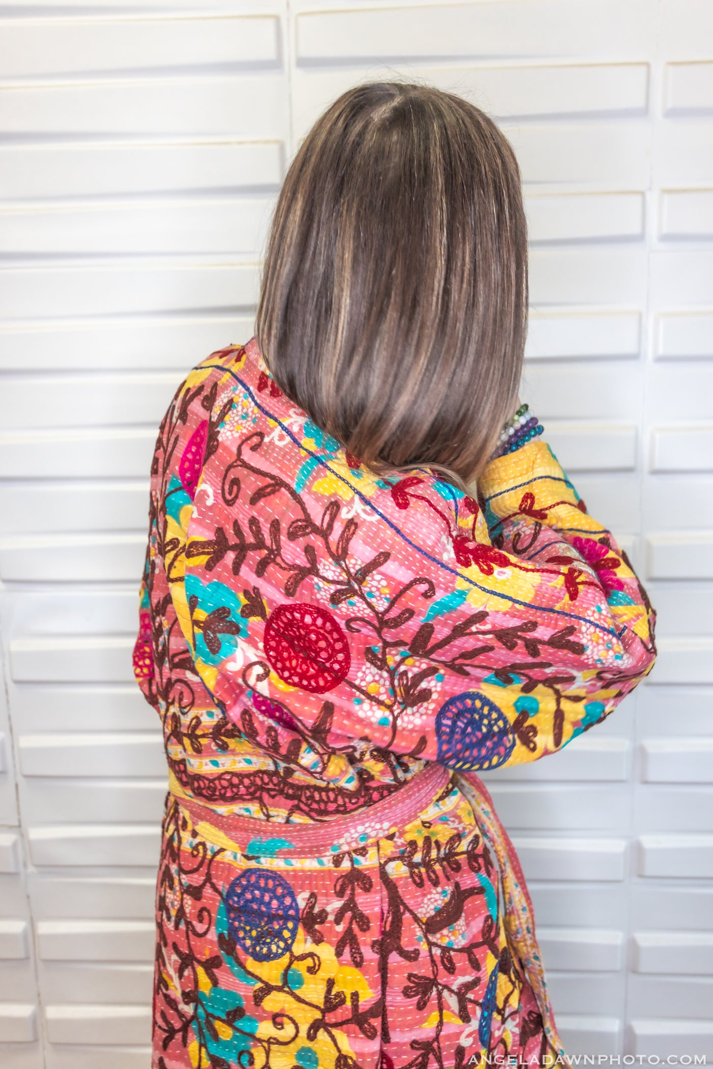 Suzani Kantha Oversized Kaftan Robe V