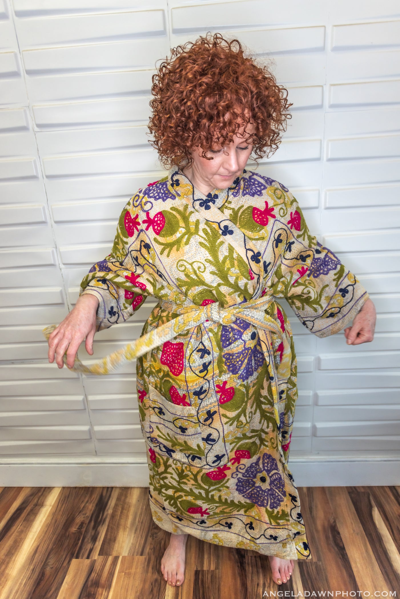 Suzani Kantha Oversized Kaftan Robe